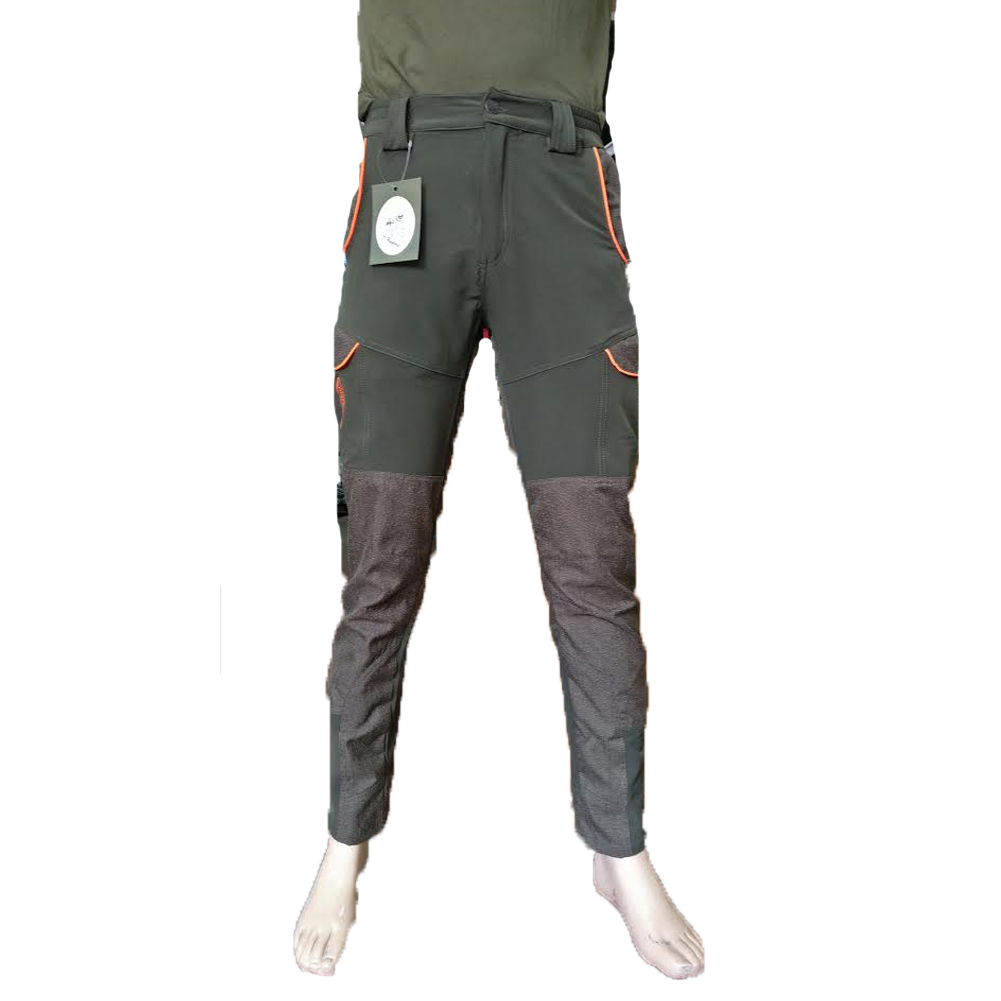 Pantalone uomo pantaloni caccia impermeabili arancio slim elasticizzati