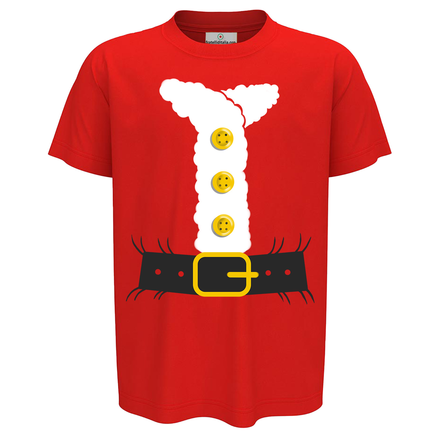 FRT 000013623 Bambino fratelliditalia abbigliamento militare e softair e abiti da lavoro T Shirt maglia mezza manica bambino girocollo Babbo Natale elfo infanzia abbigli