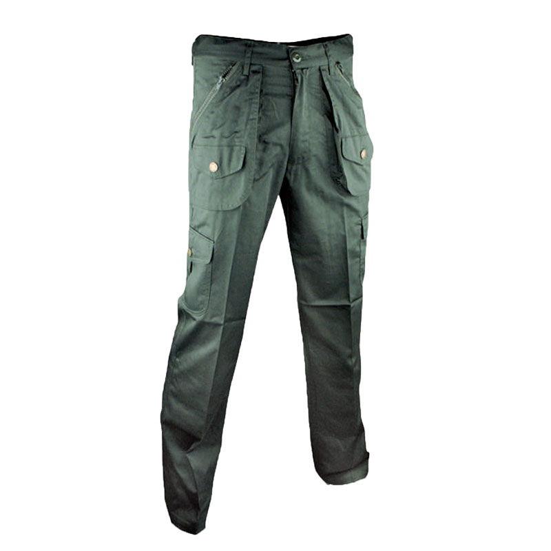 Pantaloni pantalone calzoni policotone caccia sport uomo tasche pesca foderato
