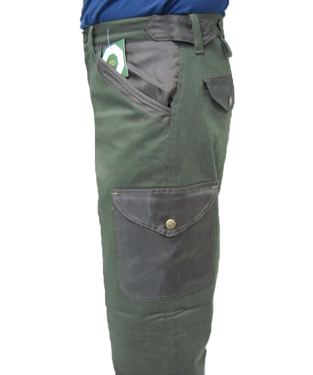 Pantalone verde militare oliva uomo cotone cargo tasconi pantaloni regular