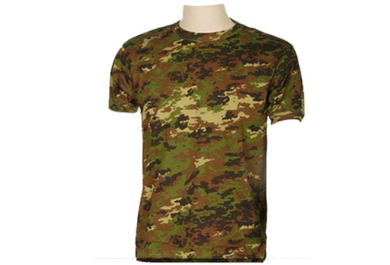 maglietta T-shirt girocollo mezze maniche mimetica camouflage uomo