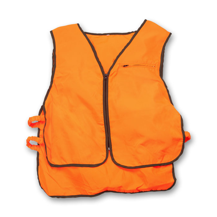 Gilet smanicato arancio lavoro alta visibilita\' caccia cinghiale catarifrangente