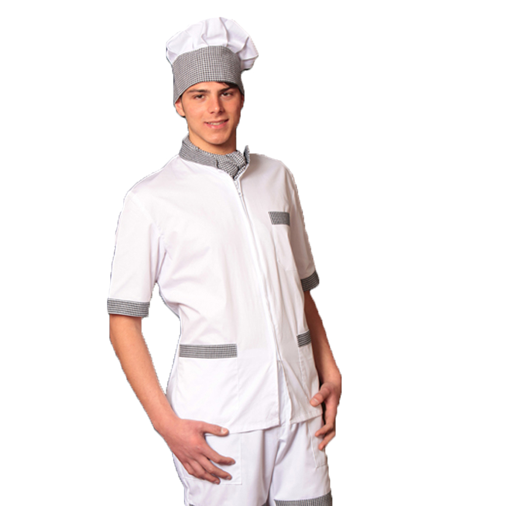 Giacca da cuoco casacca chef cotone ristorazione cucina ristorante tasche - Personalizzabile con il tuo logo
