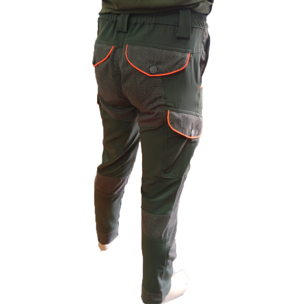Pantalone uomo pantaloni caccia impermeabili arancio slim elasticizzati