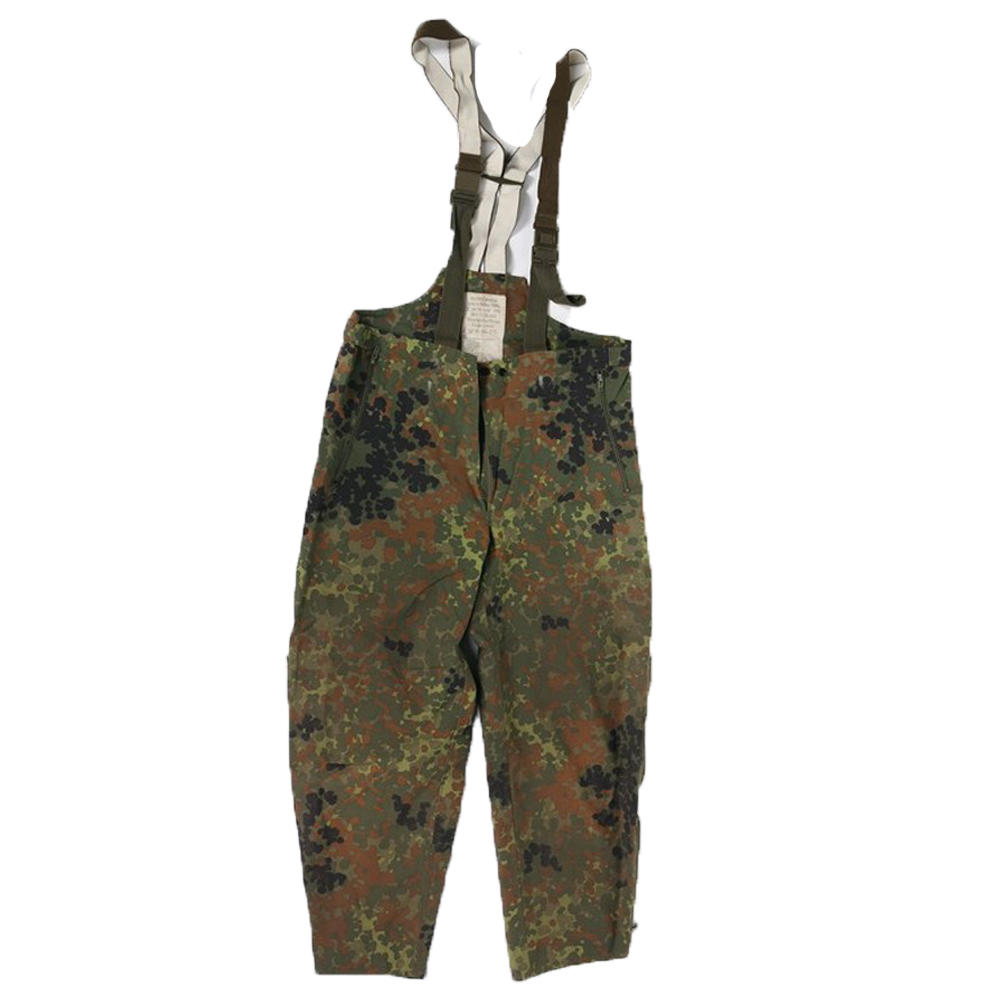 Salopette pettorina tuta tedesca flecktarn impermeabile moto pioggia