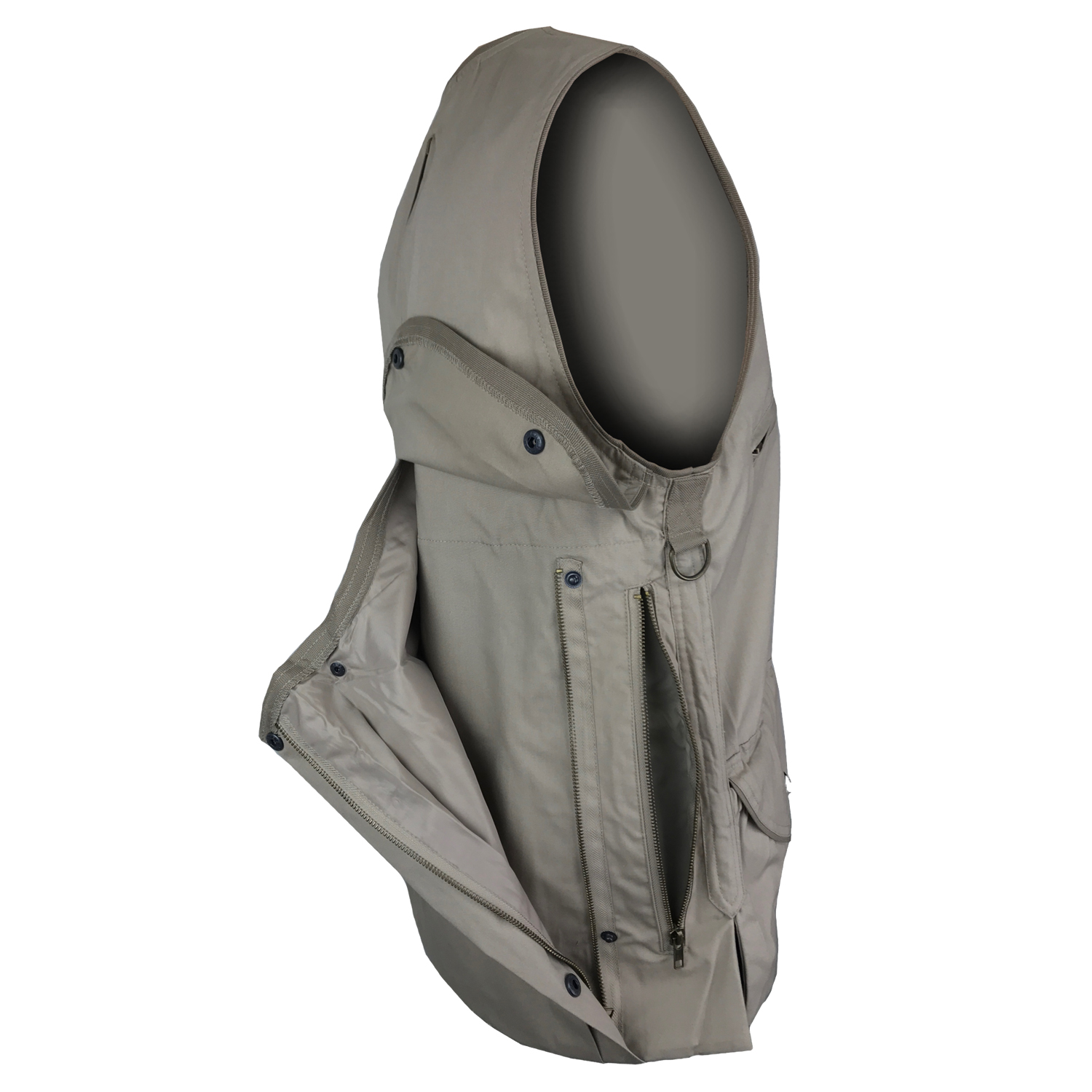 Gilet smanicato panciotto caccia doppio carniere foderato Idrorepellente
