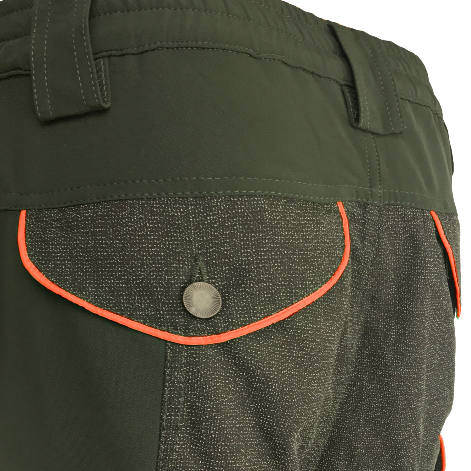 Pantalone calzoni elasticizzato riporti caccia uomo outdoor verde