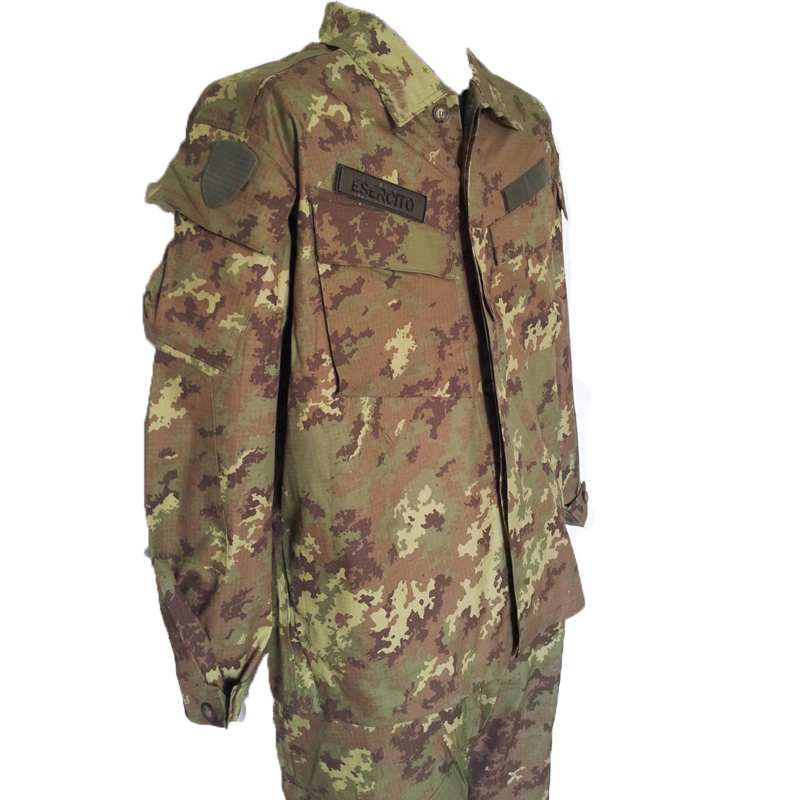 Uniform camouflage planted façade of the Italian army, military ordinance