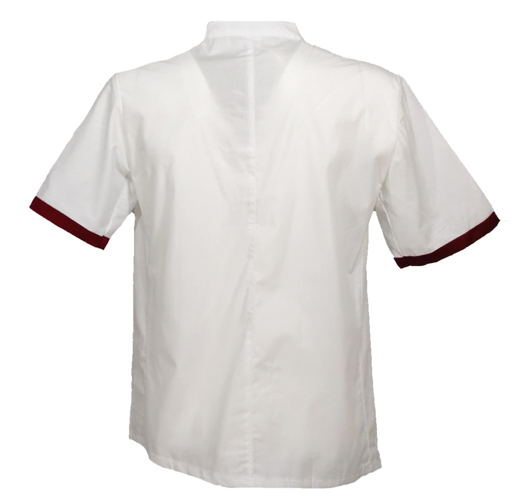 Giacca lavoro cuoco chef mezza manica estiva bianca cotone made in italy uomo - Personalizzabile con il tuo logo