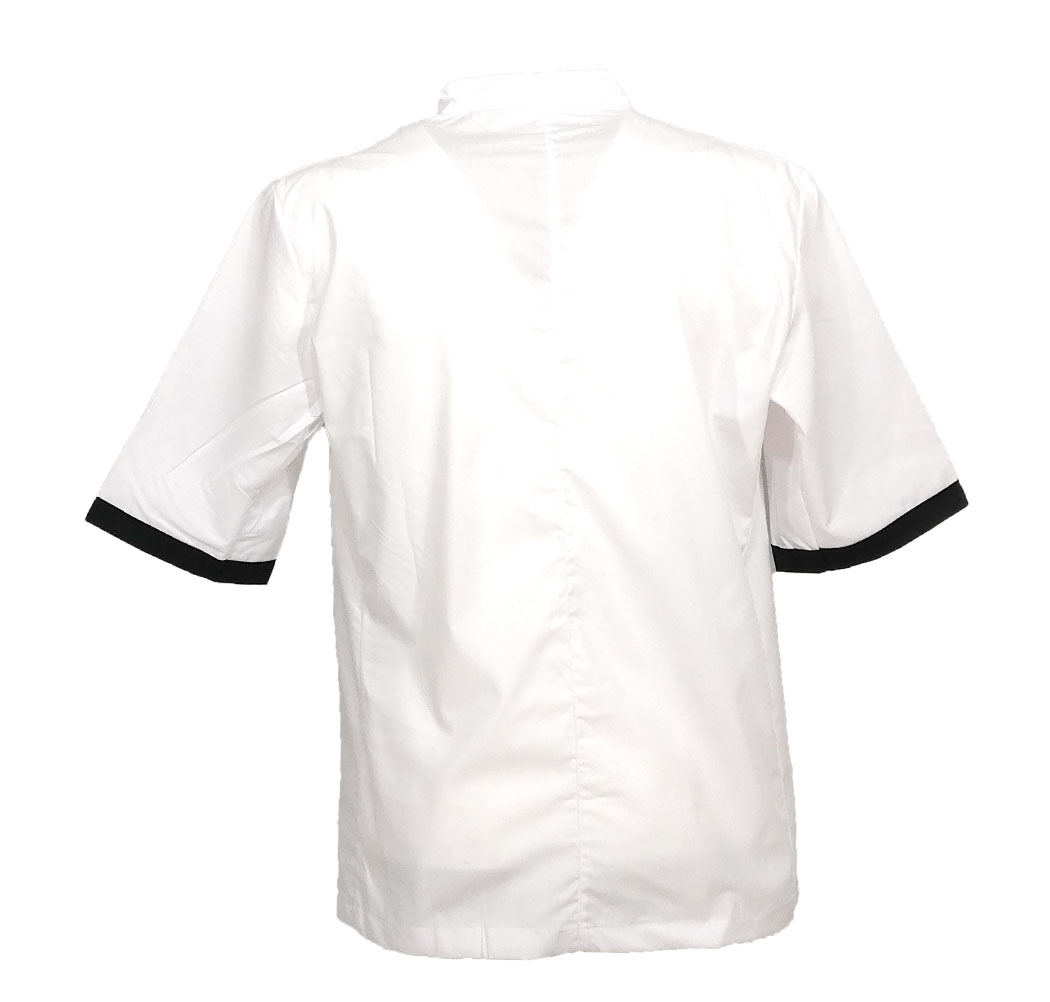Giacca lavoro cuoco chef mezza manica estiva bianca cotone made in italy uomo - Personalizzabile con il tuo logo