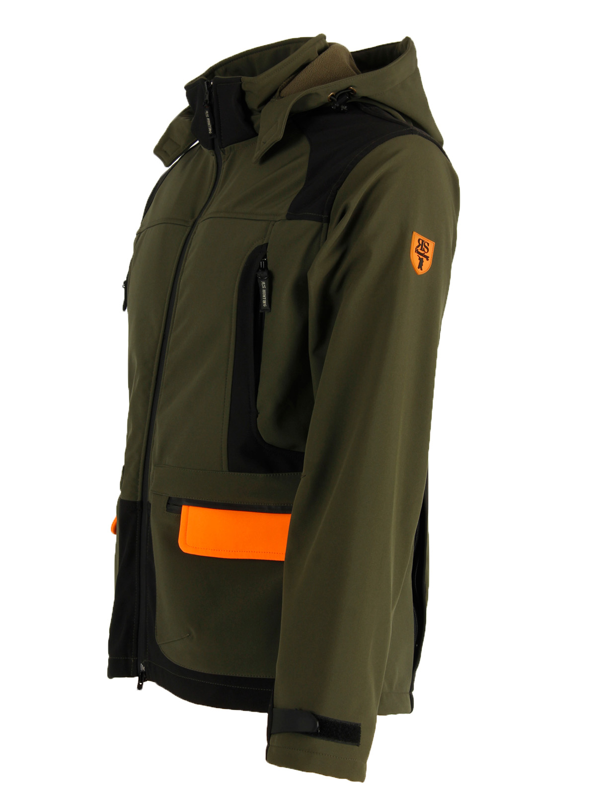 Giacca in ottimo tessuto softshell impermeabile tasche caccia pioggia uomo - Personalizzabile con il tuo logo