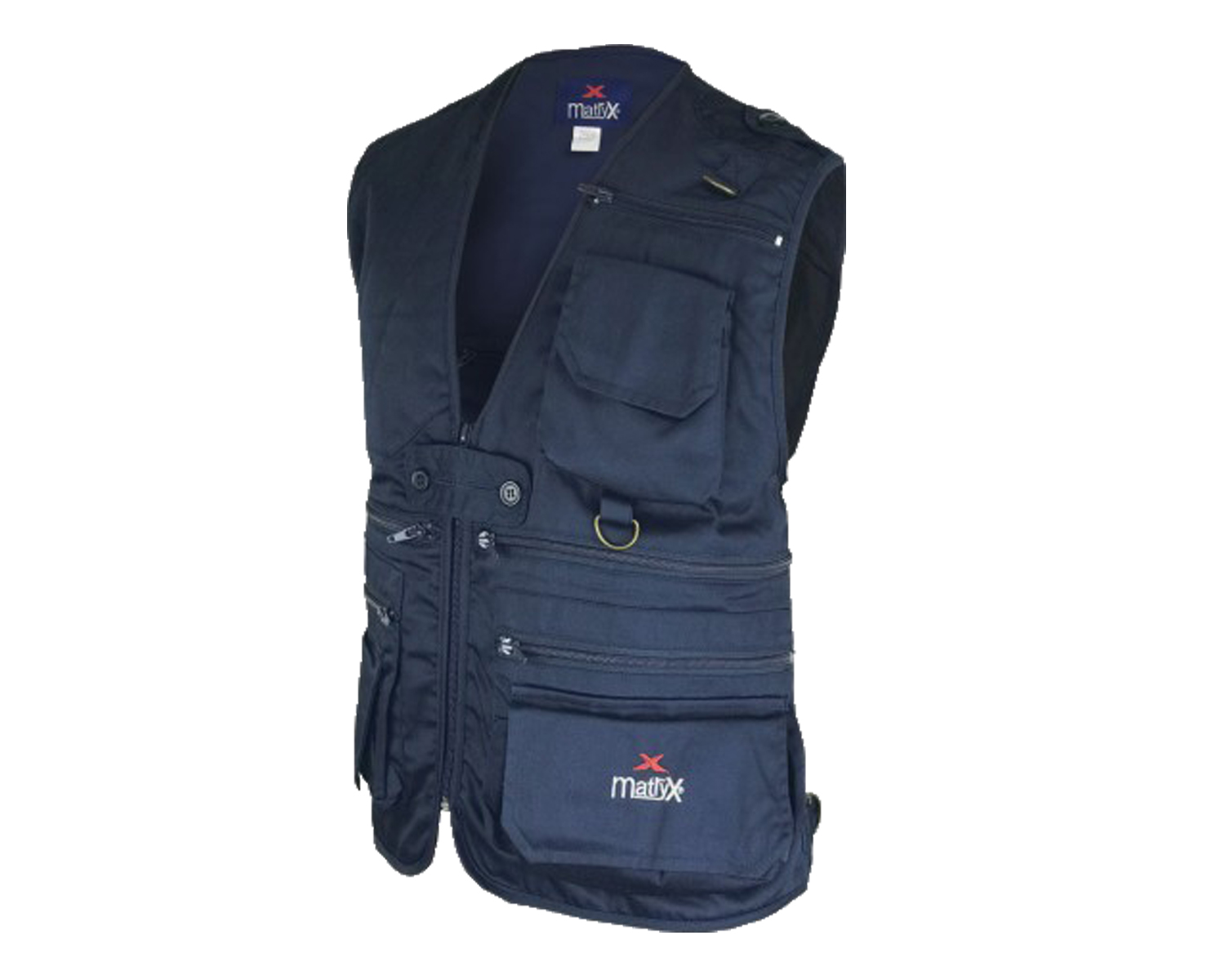 Gilet smanicato policotone pesca caccia abbigliamento tecnico tasche bottoni zip