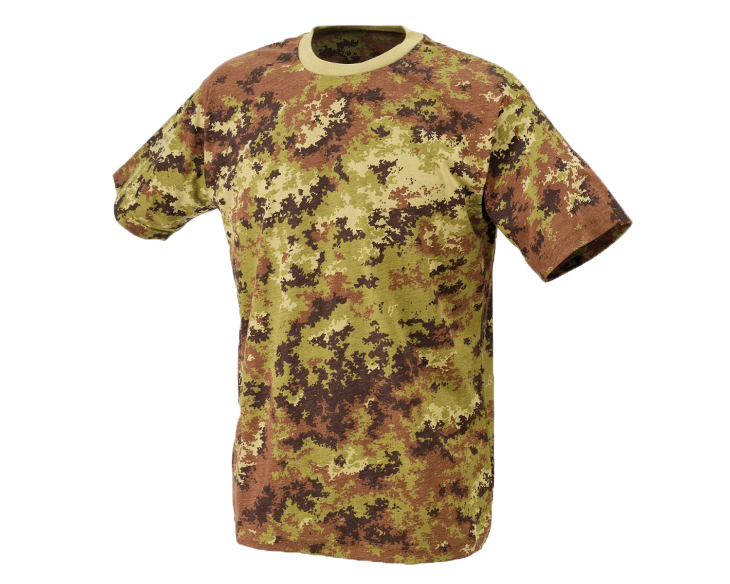 T-shirt militare vegetata italiana in cotone soft air