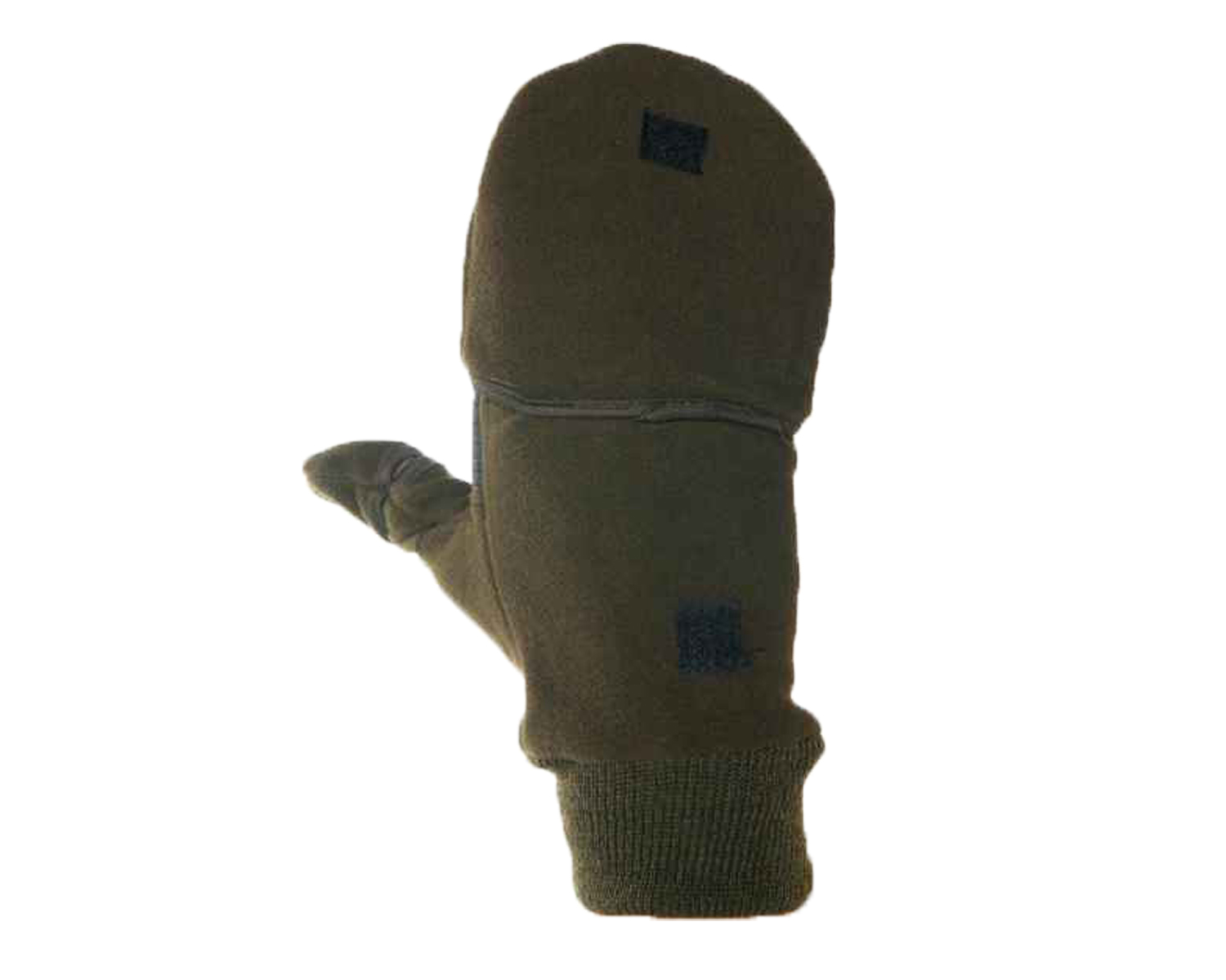 Fleece gloves hunting half finger findings colors green and woodland