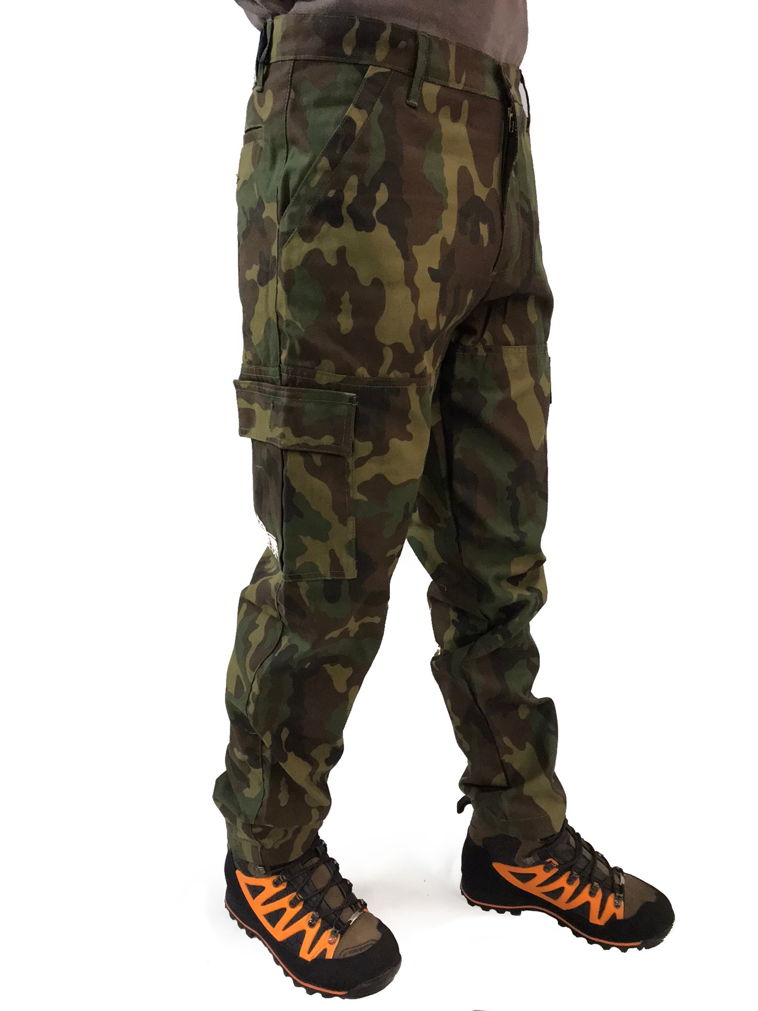 Pantalone Safari Sport sfoderato con tasconi mimetico camo uomo caccia