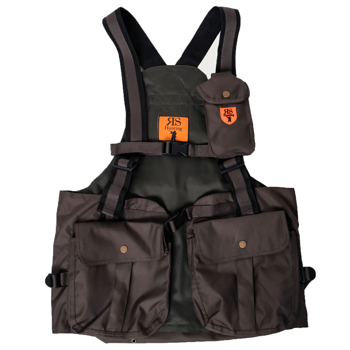 Trisacca Gilet da Caccia regolabile cinghiale beccaccia alta visibilita\' marsupio