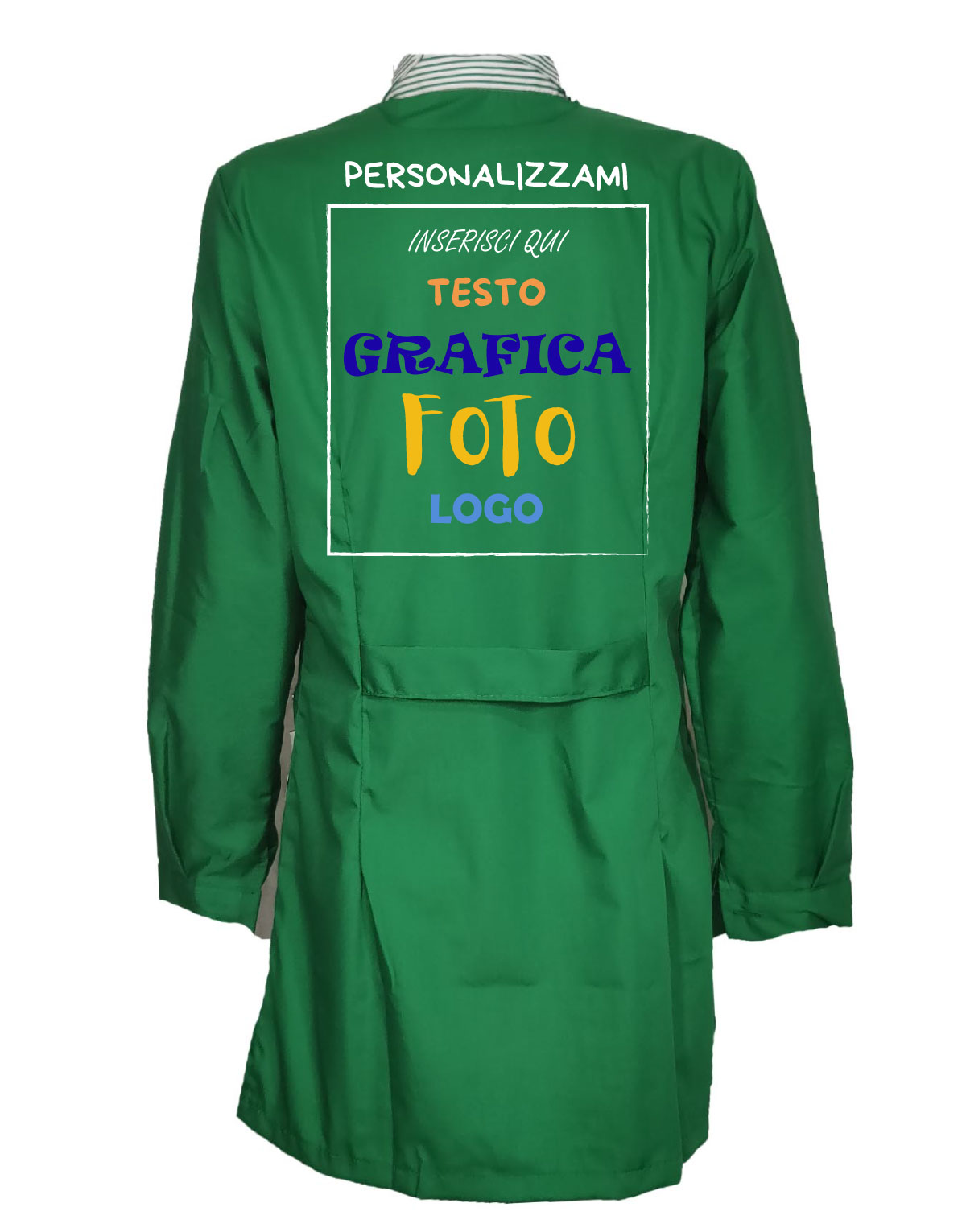 Camice casacca grembiule maestra scuola asilo pulizie donna supermercato lavoro - Personalizzabile con il tuo logo
