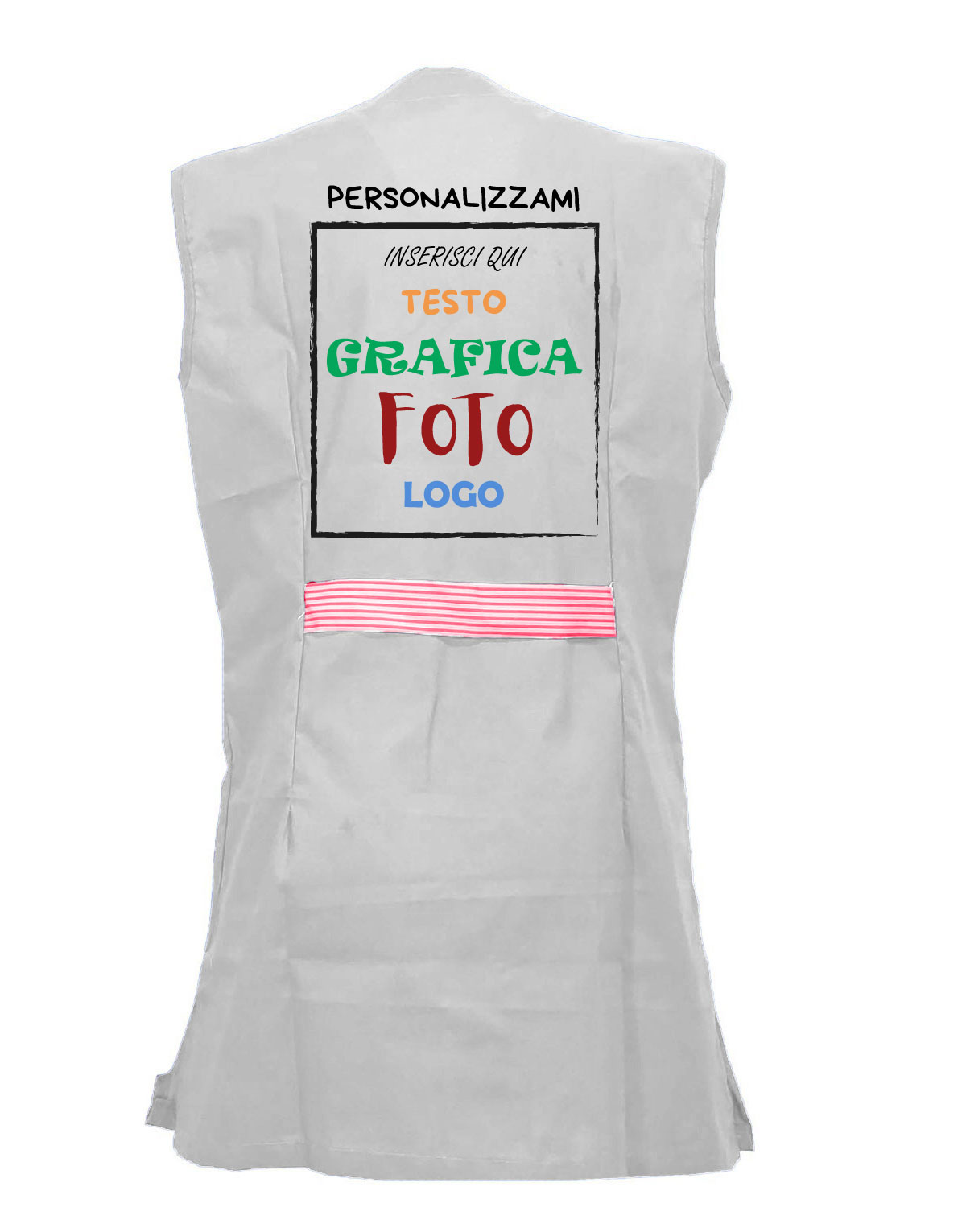 Camice donna giromanica lavoro scuola salumeria alimentari operaia cucina - Personalizzabile con il tuo logo