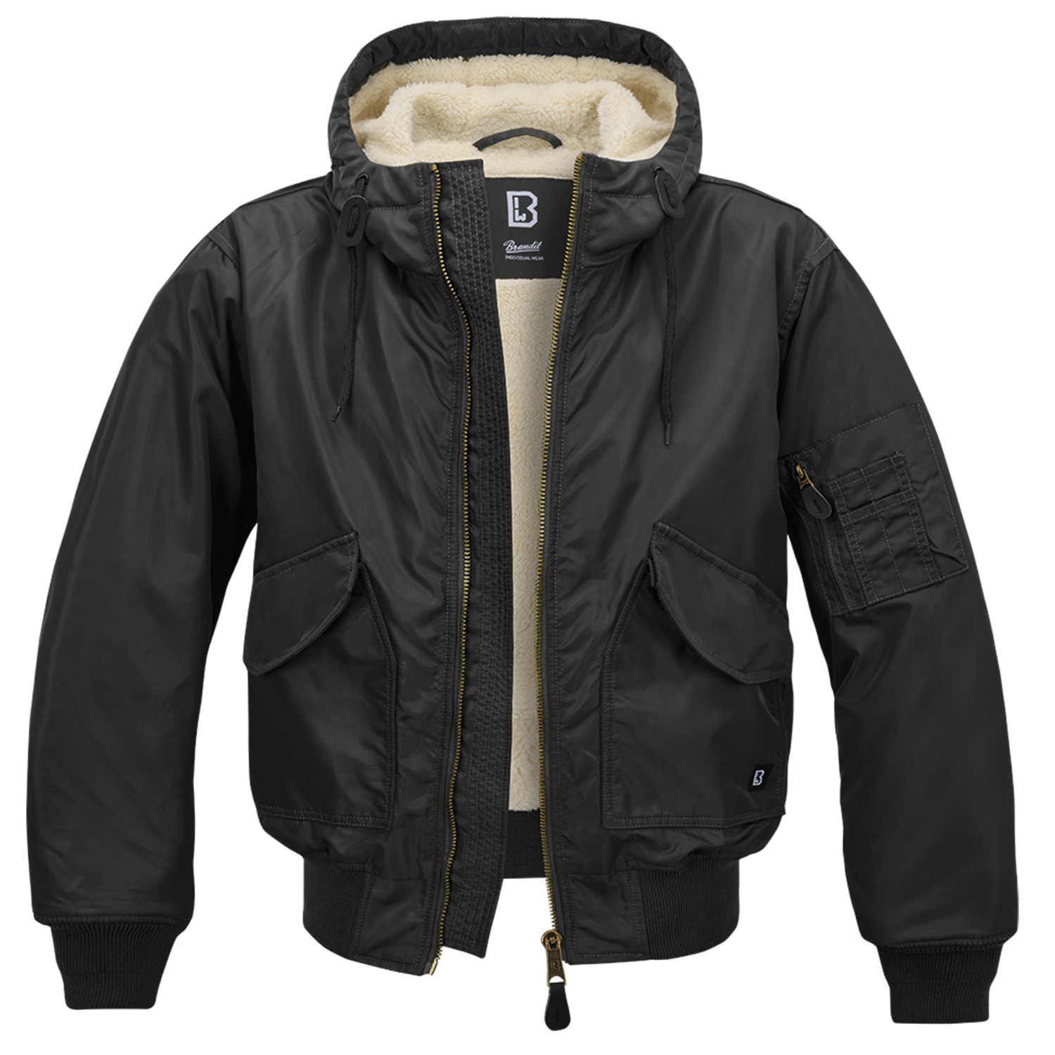 Bomber giubbino imbottito uomo pellicccia orsetto tasche cappuccio impermeabile