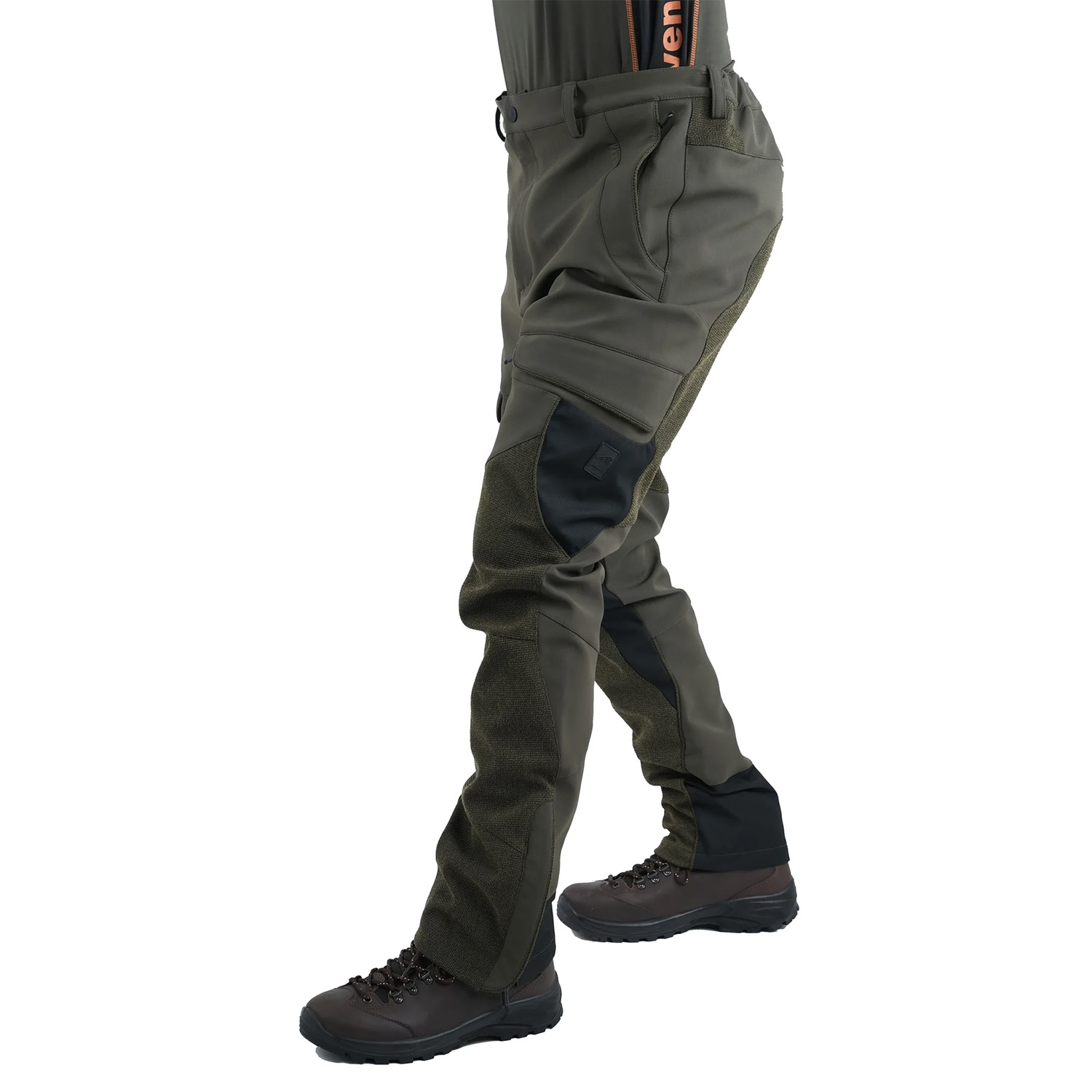 Pantalone pantaloni microfibra impermeabile traspirante antirovo antispino caccia tecnico