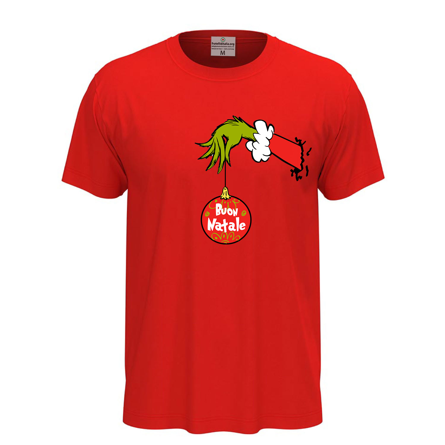 T-Shirt maglia Natalizia Unisex Stampa Tema Festivo mezze maniche Buon Natale cotone