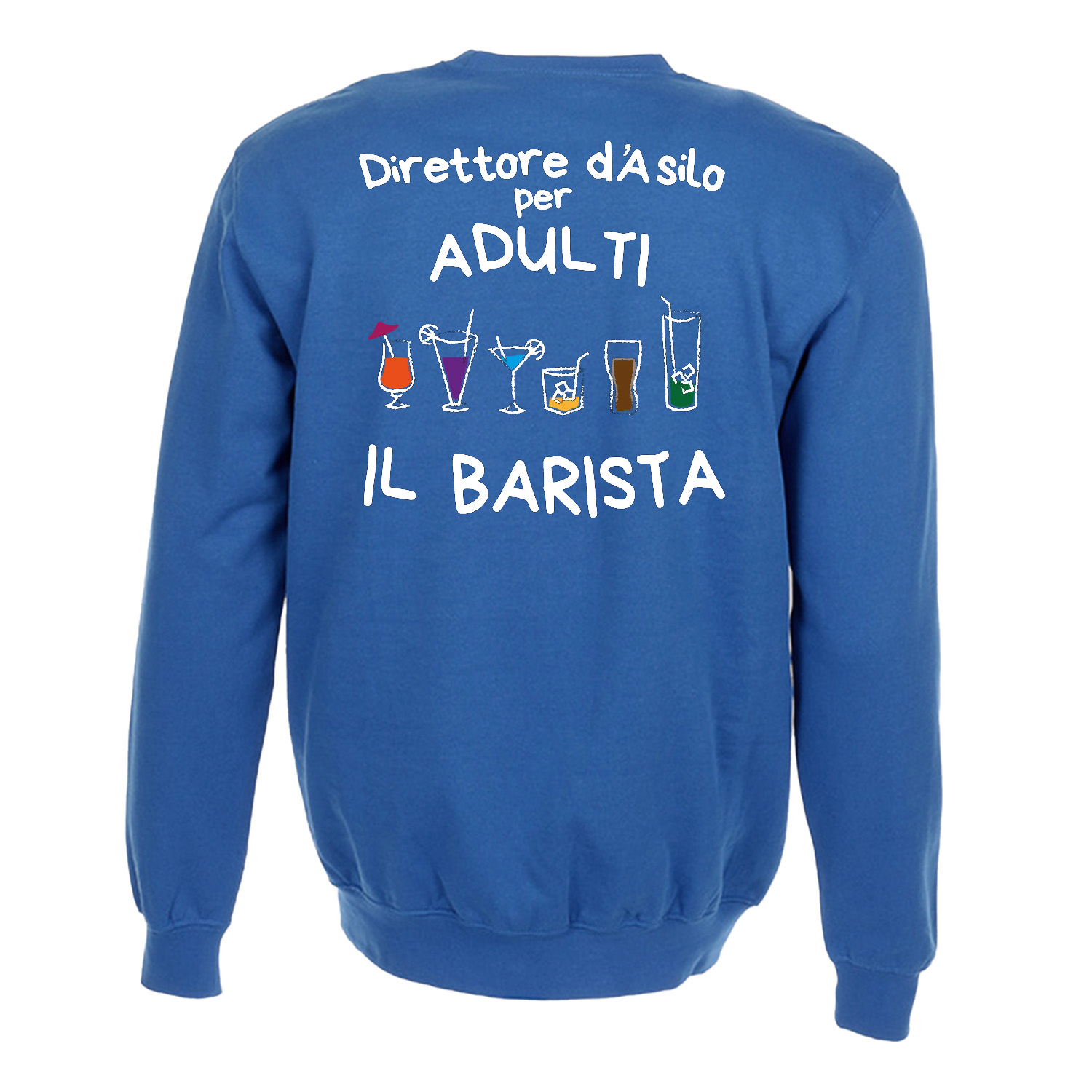 Felpa maglia con stampa spiritosa barman birreria barista bar enologo lavoro idea regalo uomo donna
