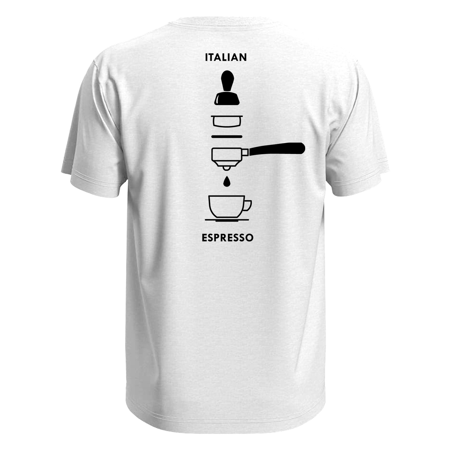 T-shirt unisex Mezza Manica Stampa ITALIAN ESPRESSO caffe\' barista caffetteria bar idea regalo uomo donna