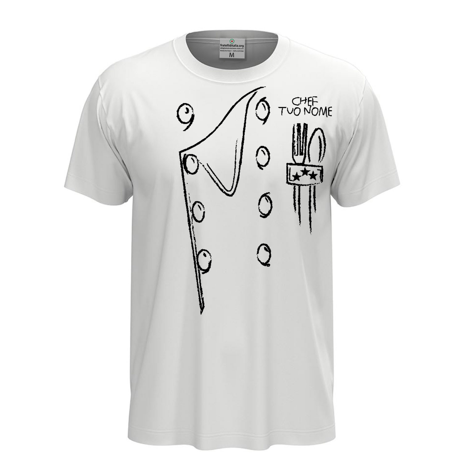 T-shirt maglia mezza manica con stampa DTF Casacca da cucina per uomo e donna