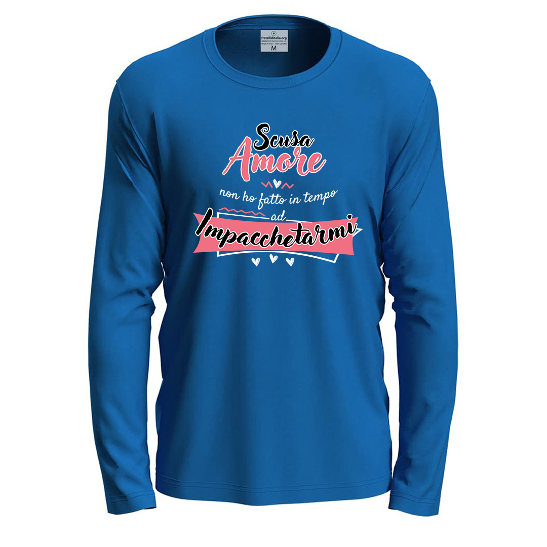 T-shirt maglia con stampa divertente \