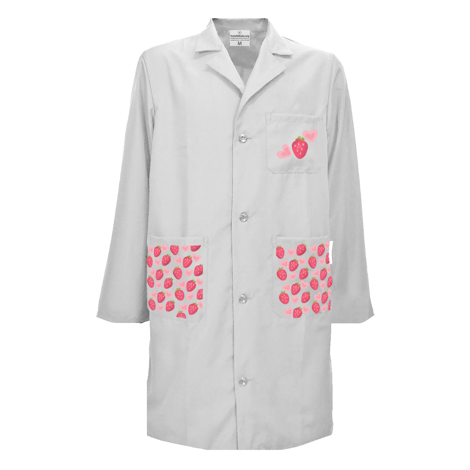 Camice uomo dottore love cuori san valentino pediatra clownterapy veterinario bambini laboratorio pediatrico