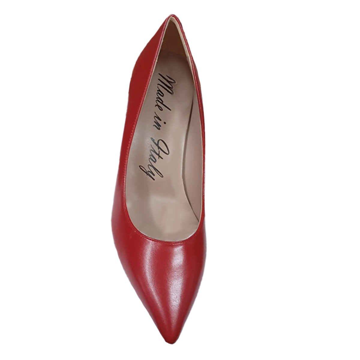 Women\'s LUNA dress shoe made in Italy with a medium heel in faux leather with a leather lining, available in various colors.