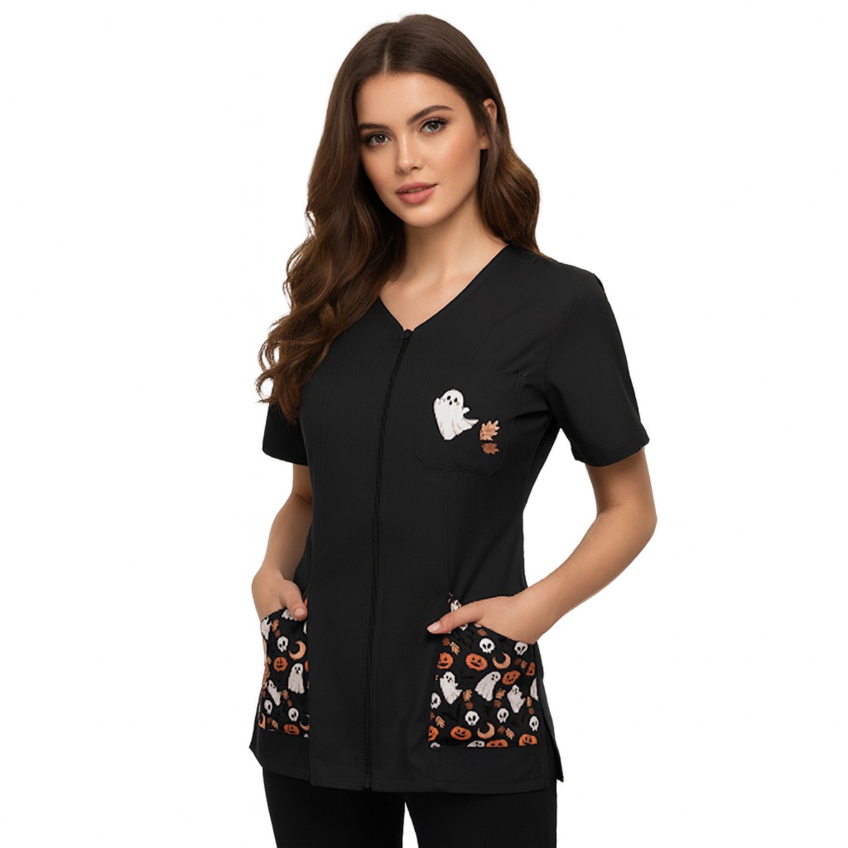 Halloween Edition Zip Work Coat for Teachers, Instructors, Educators.