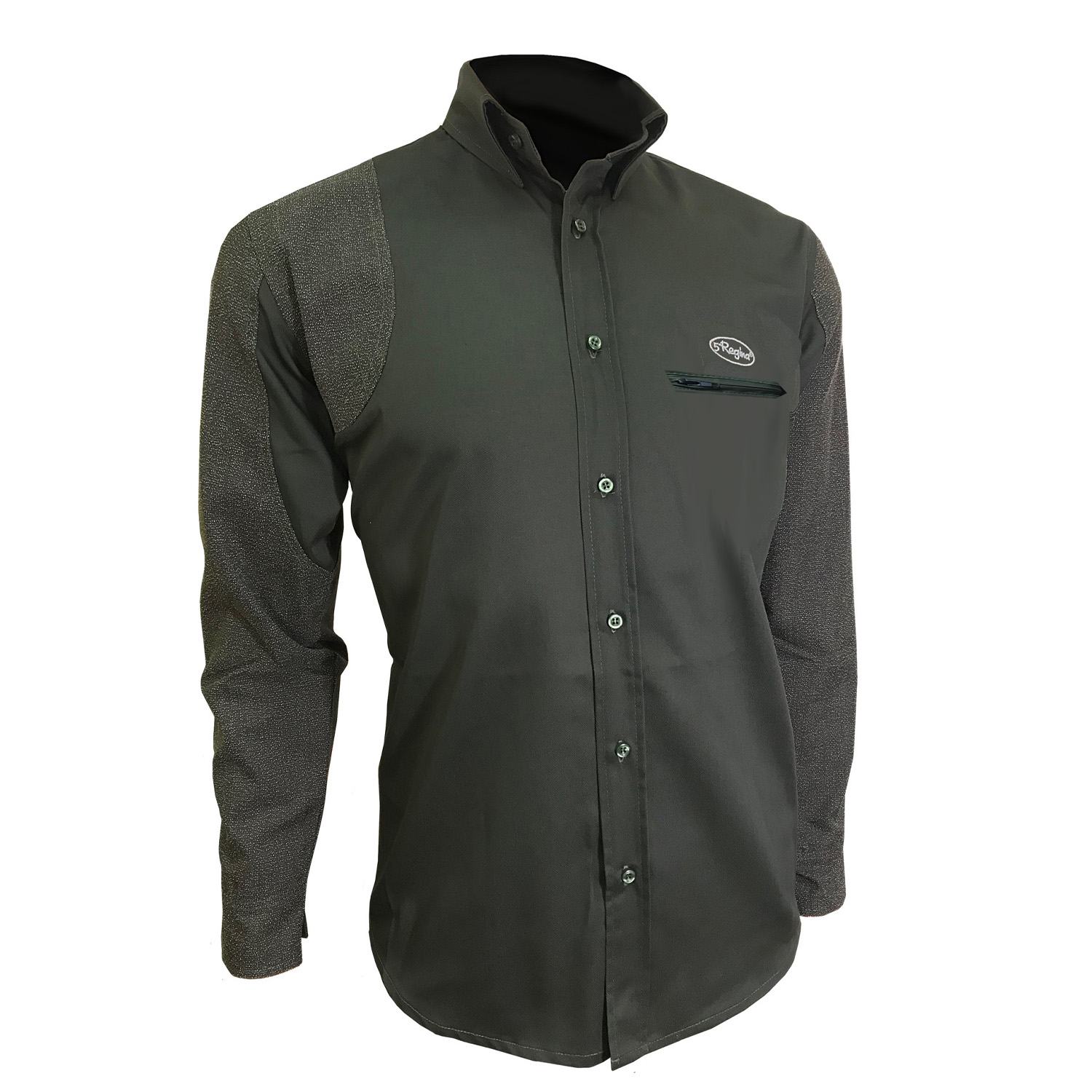 Camicia caccia maniche in antistrappo cotone impermeabile rinforzi