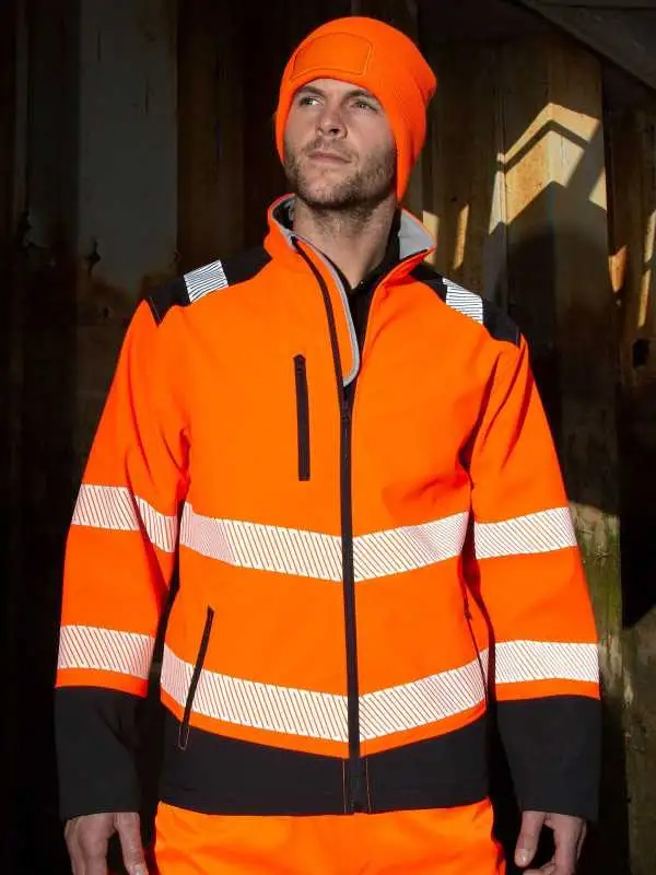 Printable Ripstop High Visibility Softshell Jacket Class 2