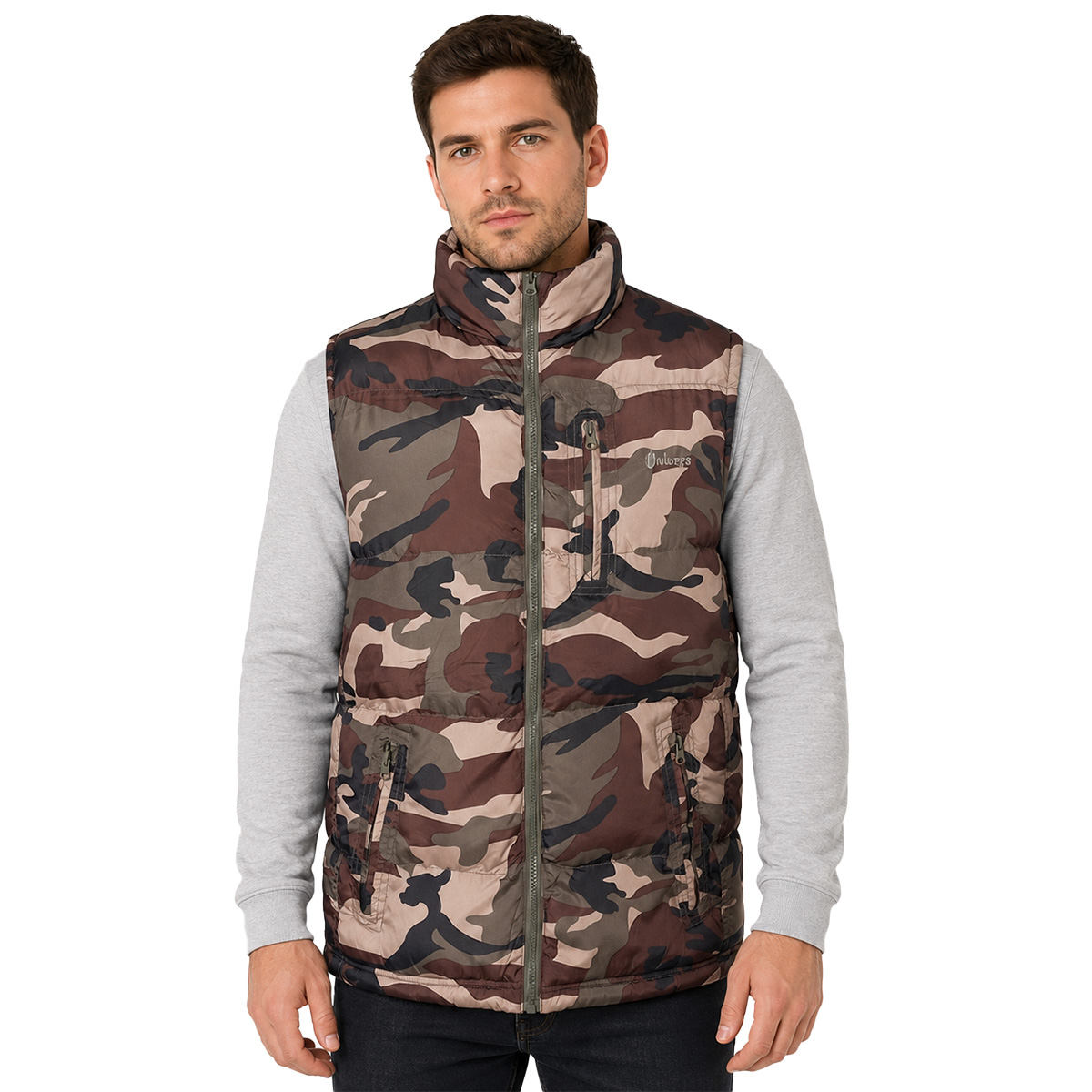 Gilet imbottito caccia mimetico smanicato montagna neve militare foderato - Personalizzabile con il tuo logo