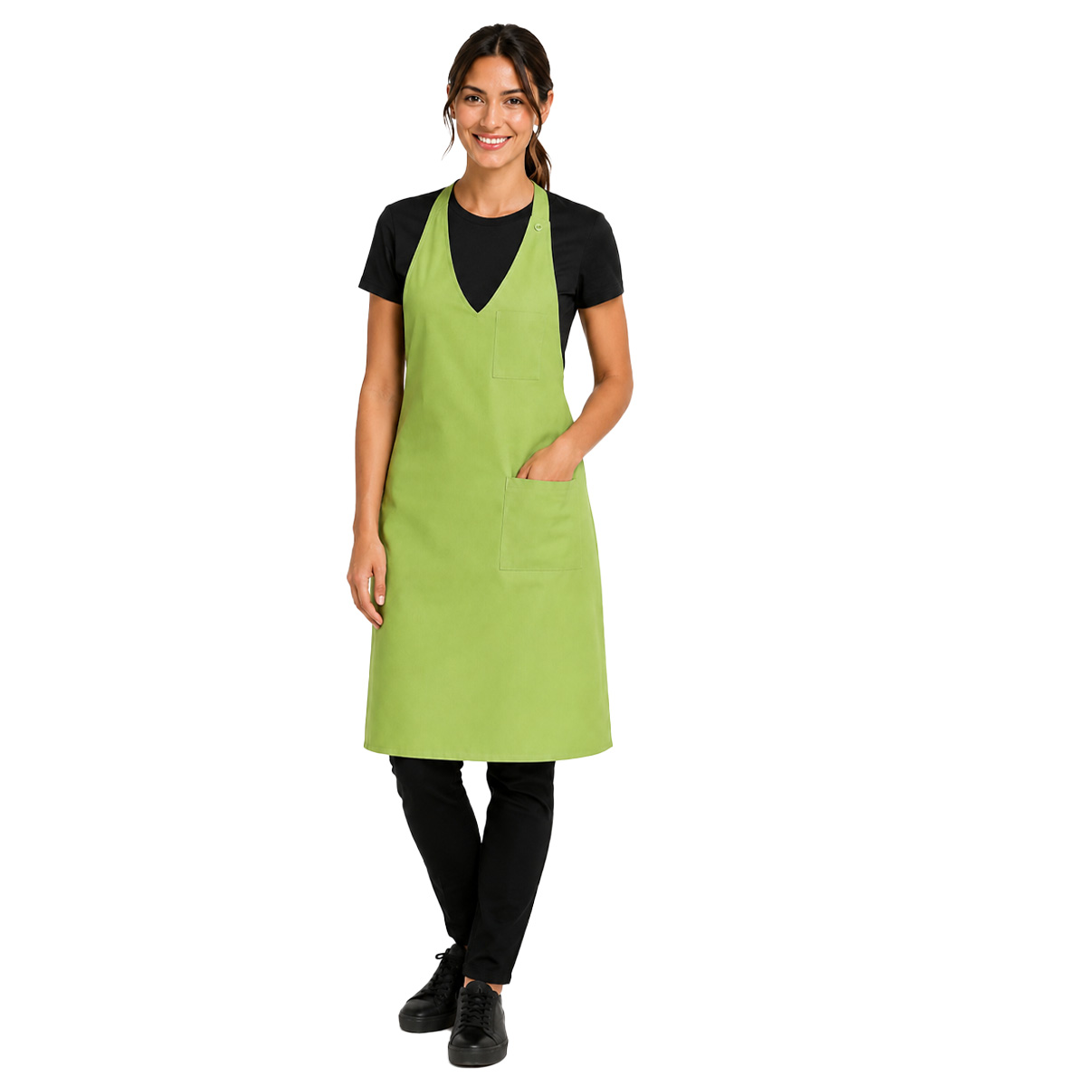 Kit Fioraio Donna T-shirt camicia e Grembiule Paragilet Verde Disponibili in diverse taglie e colori