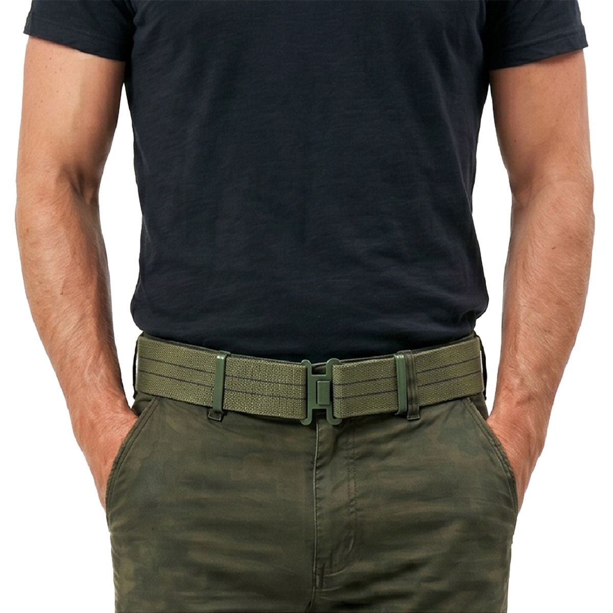 Cinturone cintura tedesco v.o. sgancio metallo militare germania nylon softair