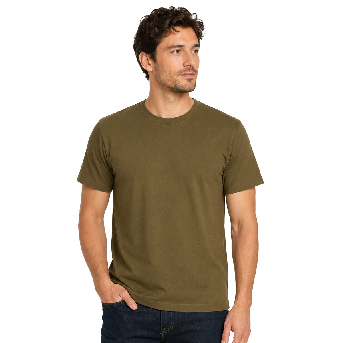 T-shirt maglietta verde oliva maglia estiva cotone soft air militare soldato