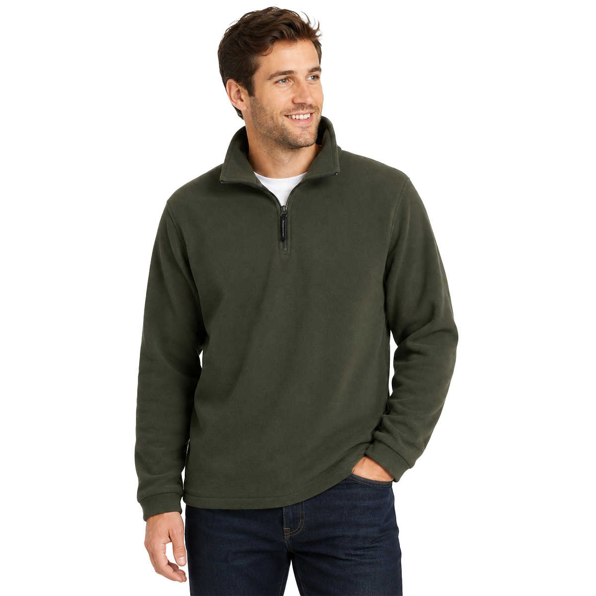 Maglia maglione uomo pile zip calda neve montagna sci invernale - Personalizzabile con il tuo logo