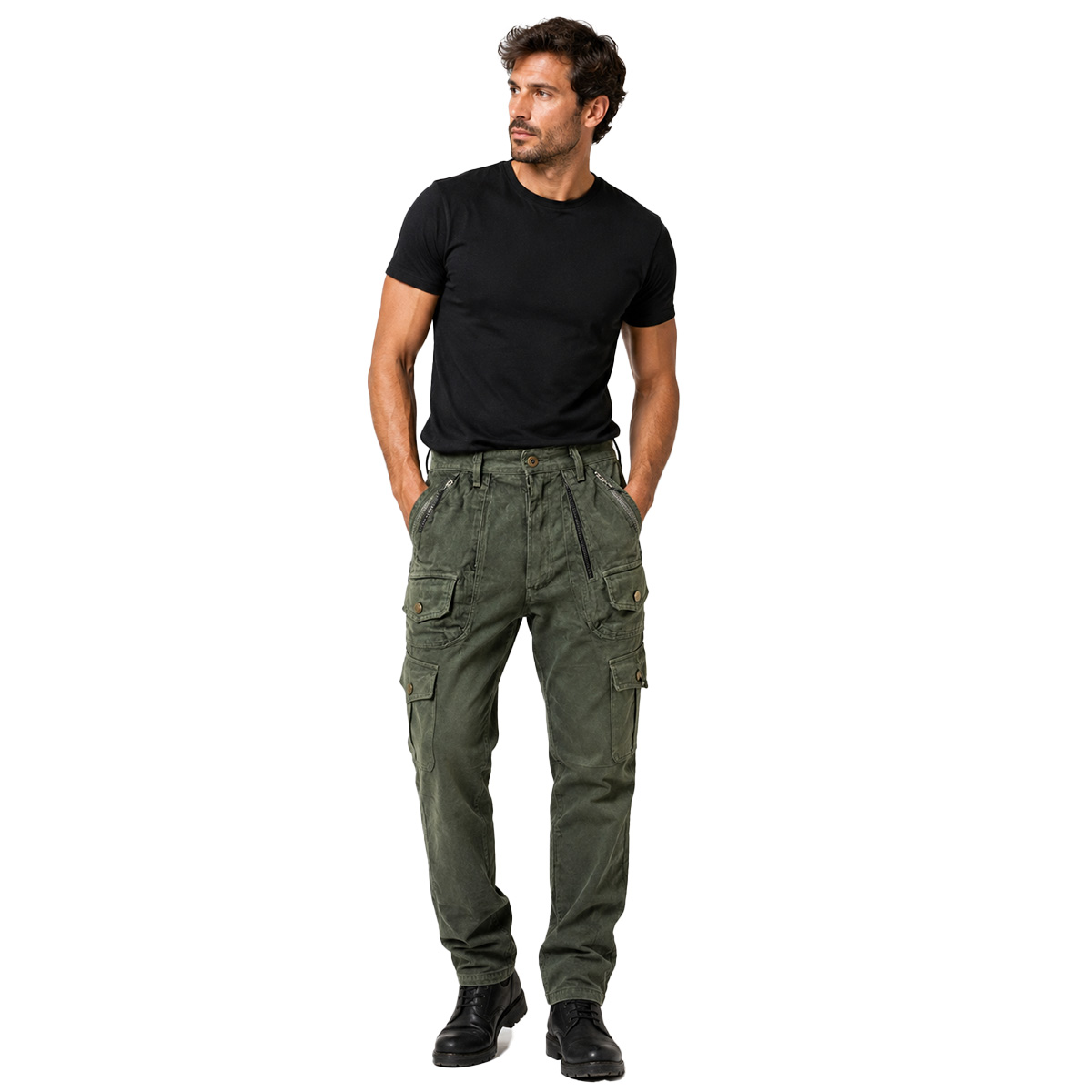 Pantalone pantaloni calzoni velluto caccia uomo sportivi tasche invernali
