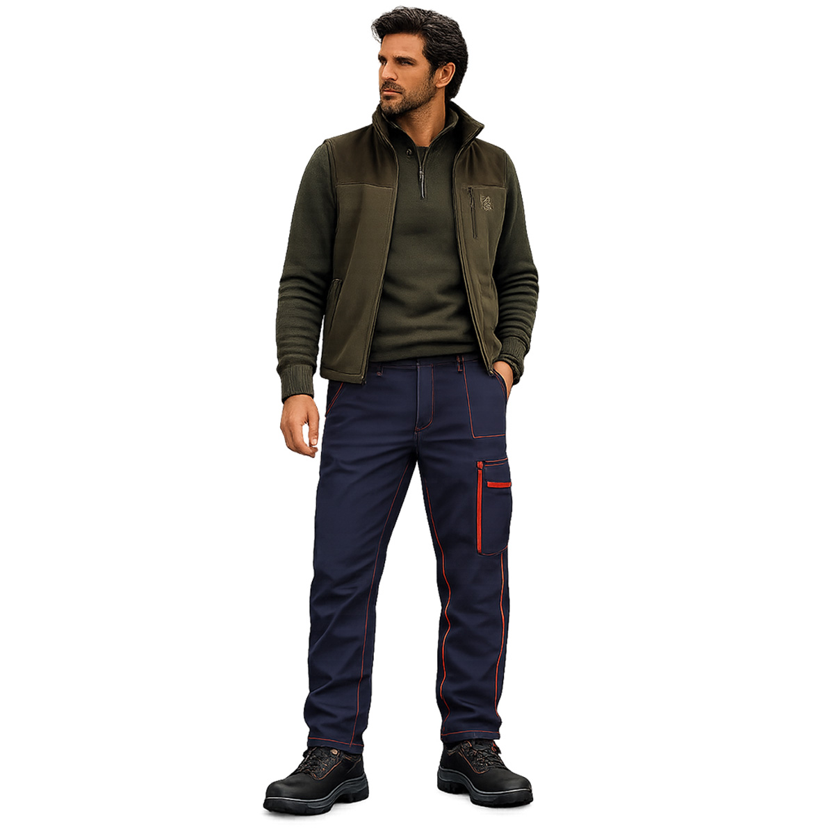 Pantaloni calzoni tasche officina meccanico industria lavoro uomo pratico