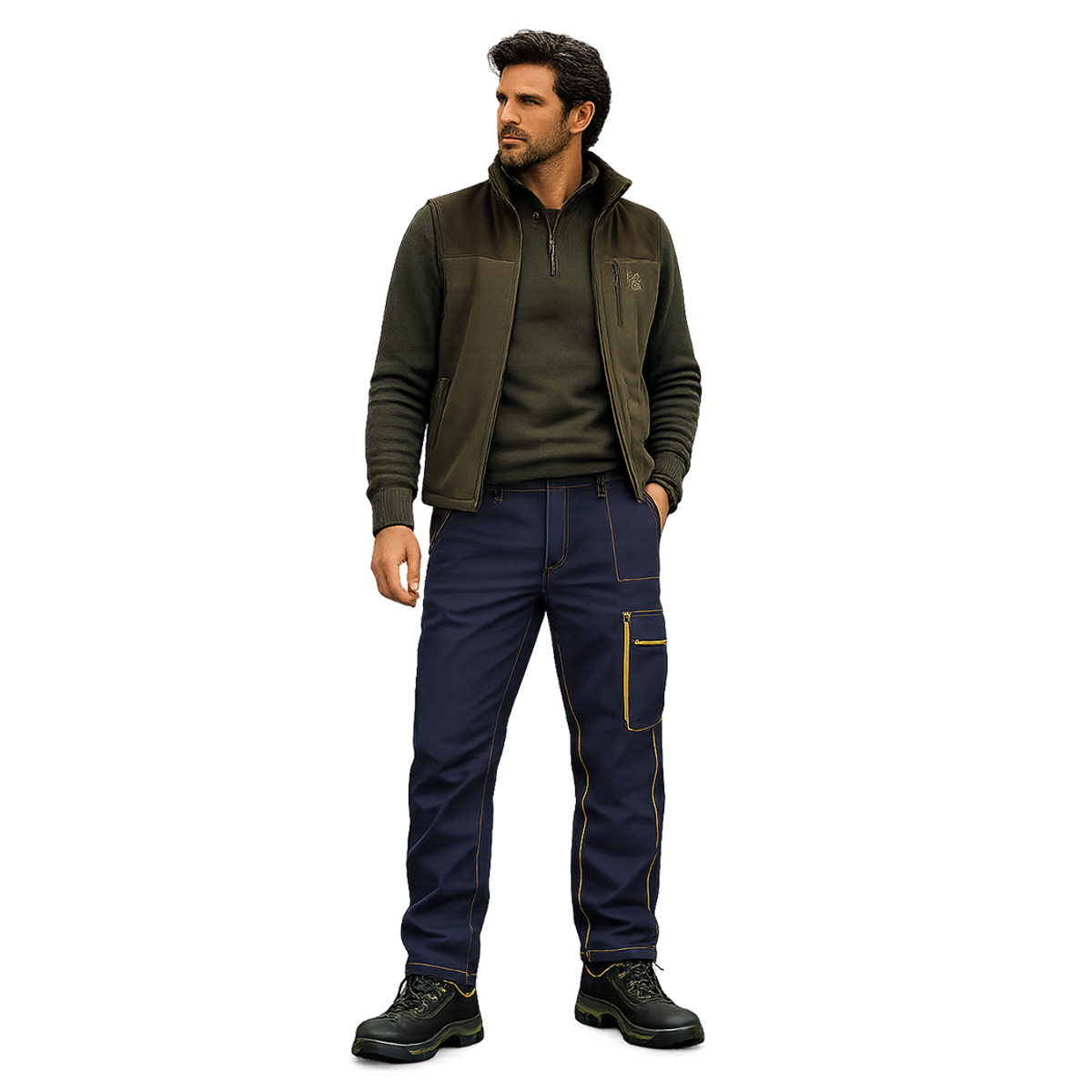 Pantaloni calzoni tasche officina meccanico industria lavoro uomo pratico