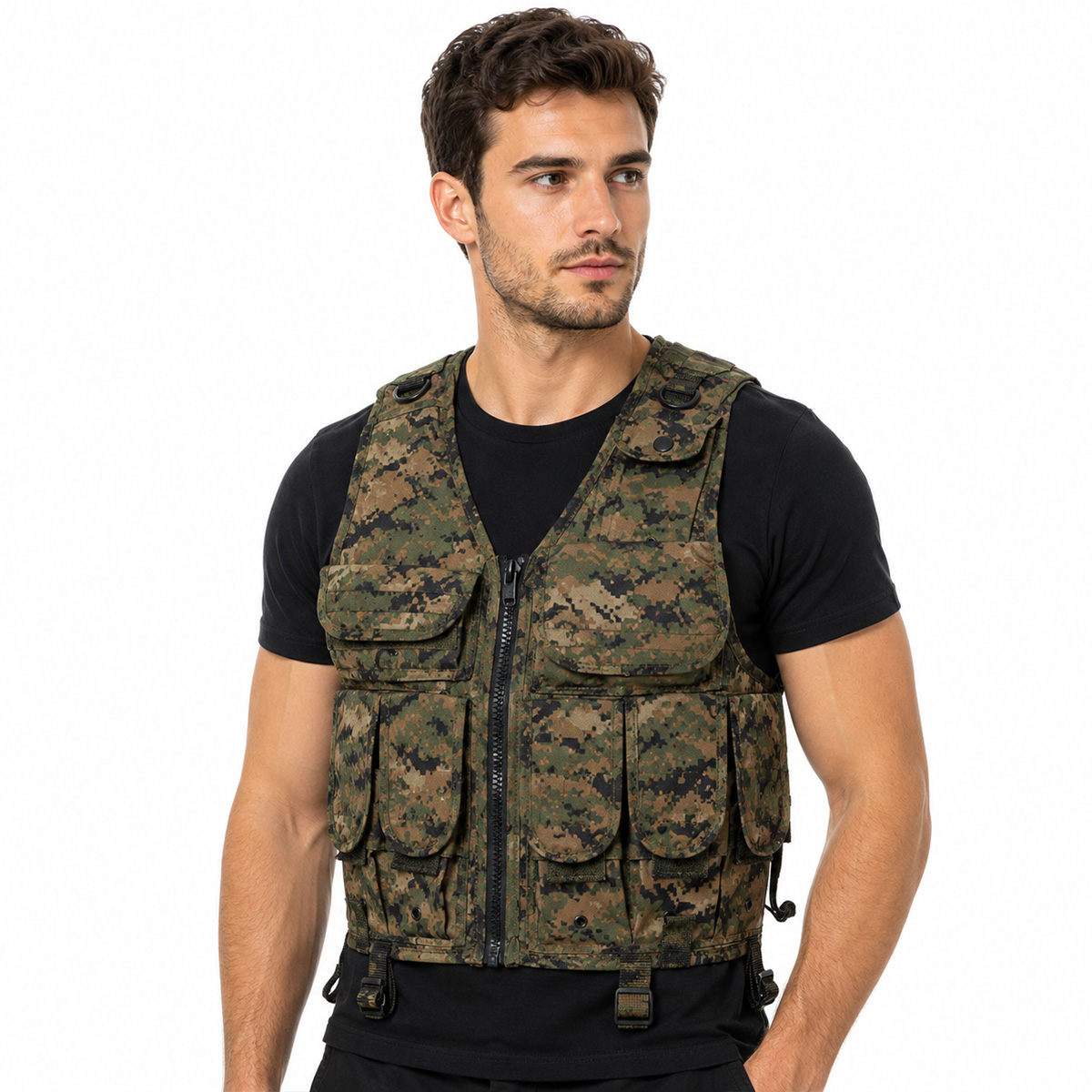 Gilet tattico bearing m16 softair airsoft tactical regolabile tasche proiettili