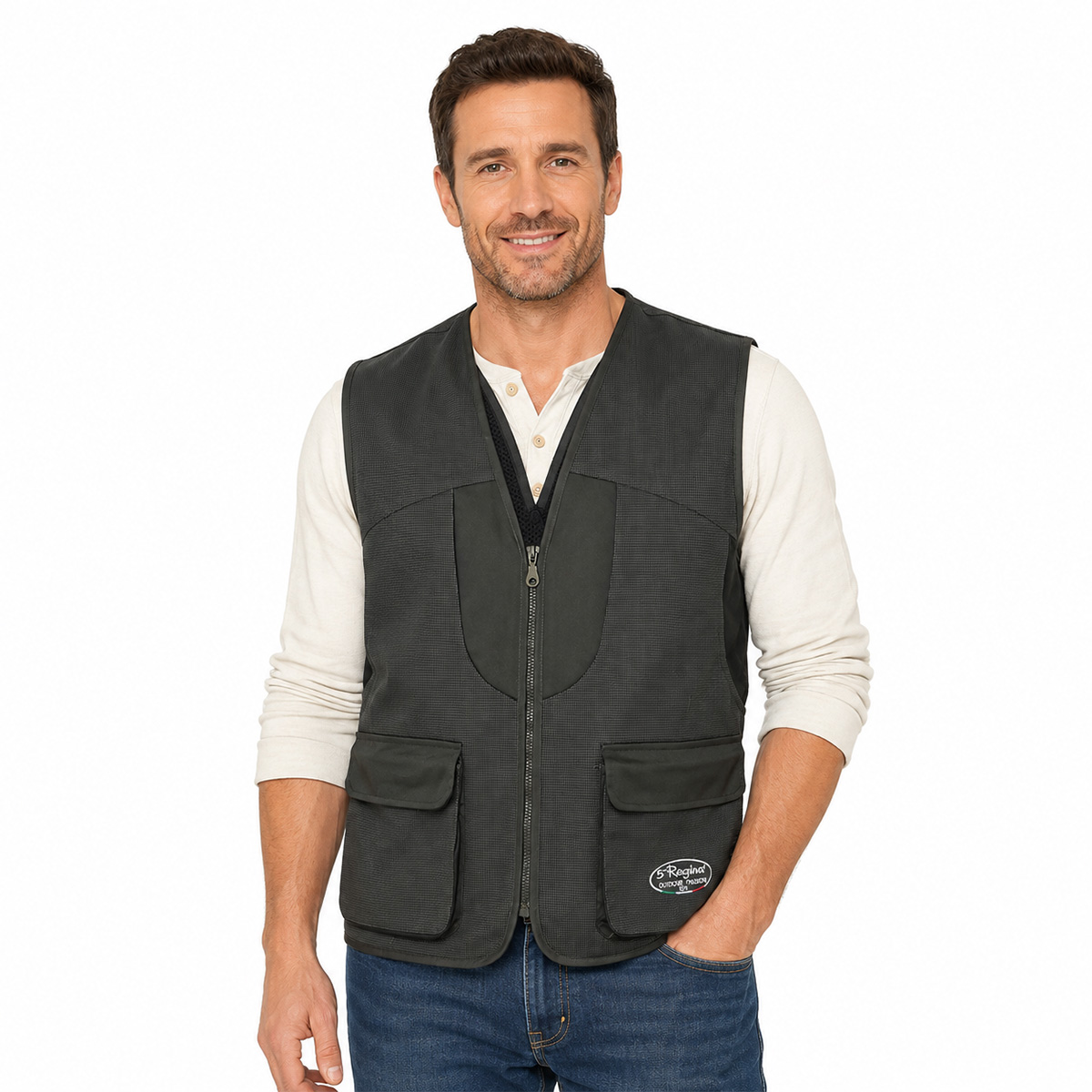 Gilet smanicato ripstop impermeabile antistrappo antipioggia caccia - Personalizzabile con il tuo logo