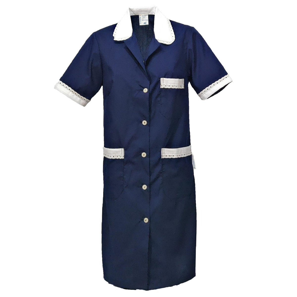 Camice grembiule donna cameriera domestica pulizie lavoro mezze maniche corte - Personalizzabile con il tuo logo