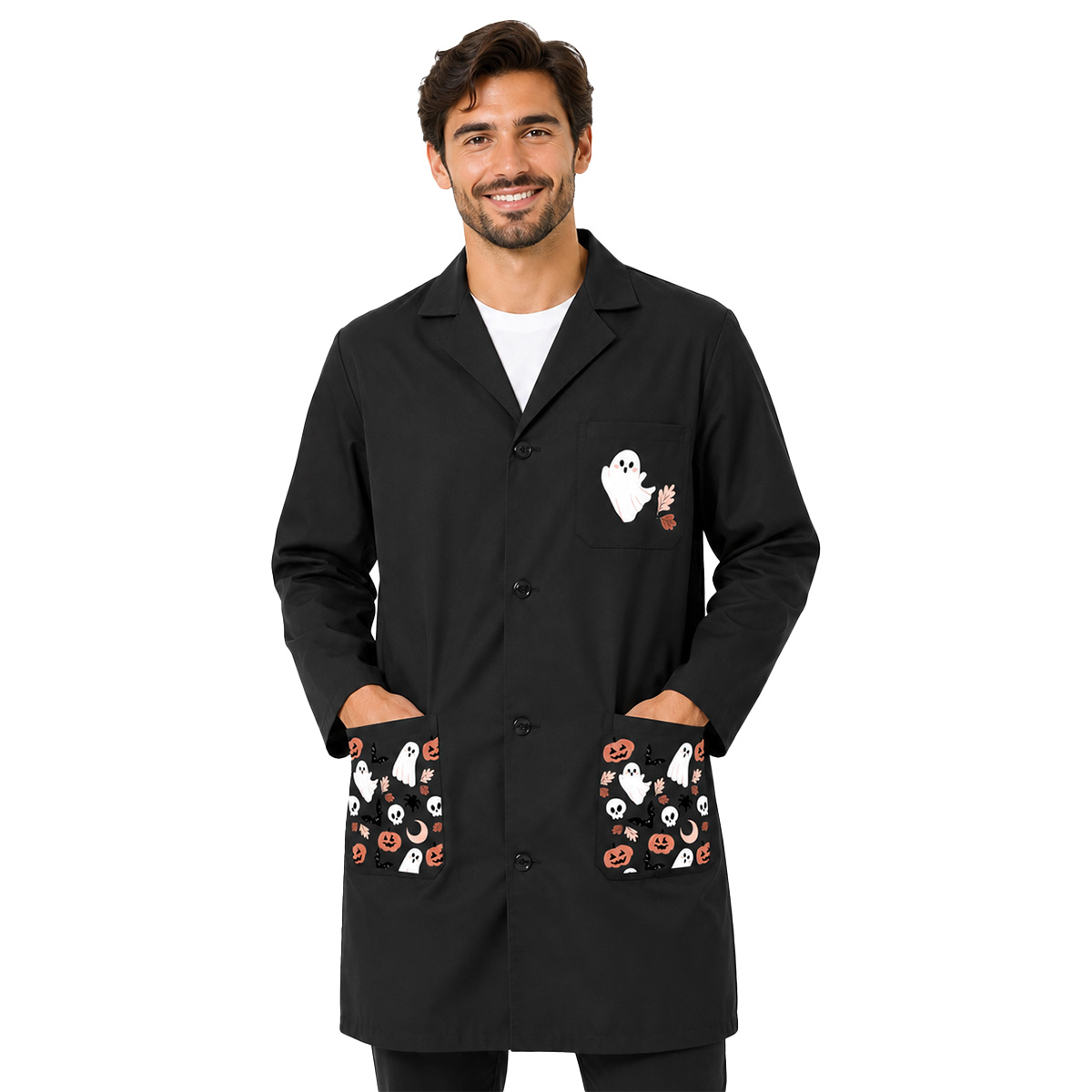 Camice uomo pediatra clownterapy veterinario bambini abbigliamento pediatrico - Halloween Edition.