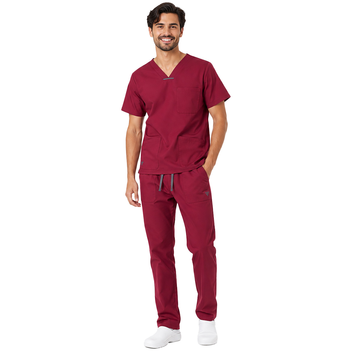 Completo sanitario infermiere divisa oss lavoro ospedaliero unisex casacca pantalone estetista elastico