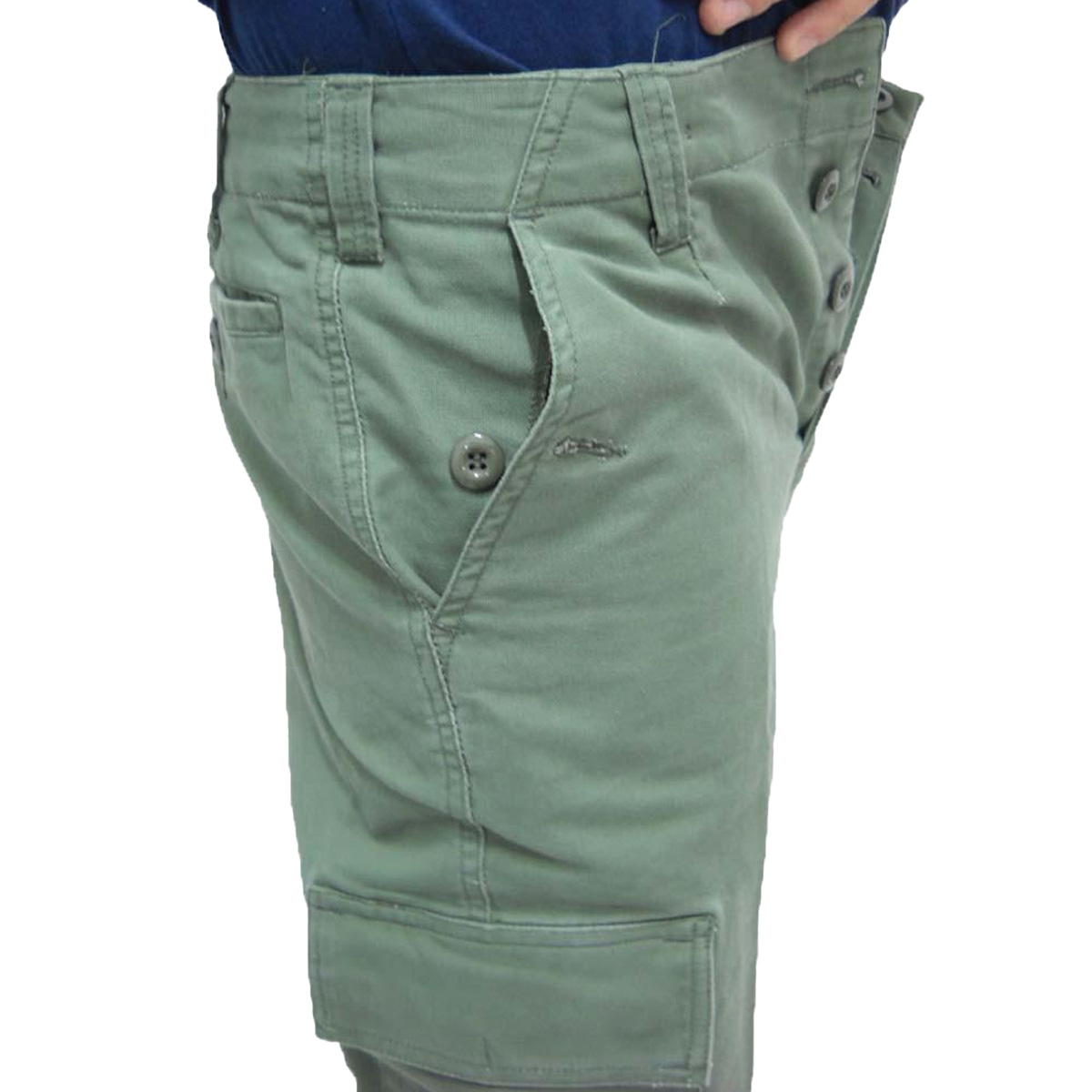 Pantalone calzoni pantalone moleskin cotone stone verde oliva uomo sportivo