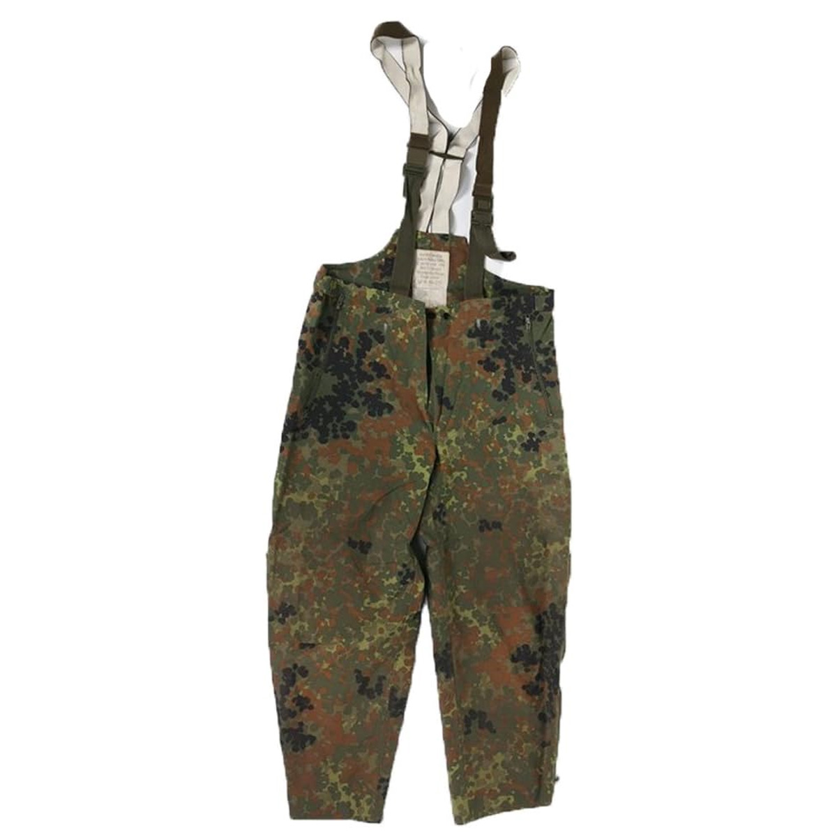Salopette pettorina tuta tedesca flecktarn impermeabile moto pioggia