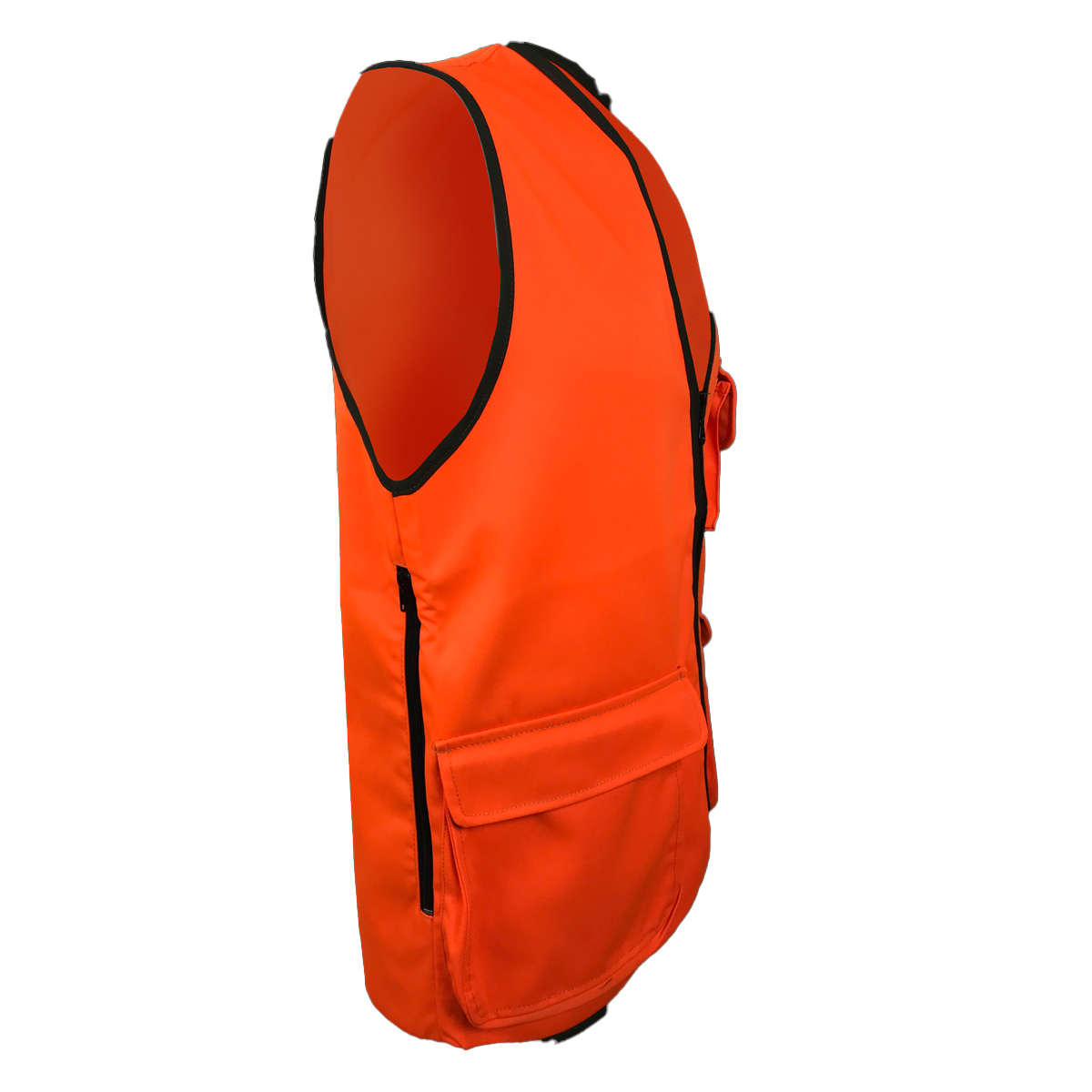 Gilet smanicato alta visibilita\' policotone sicurezza lavoro uomo arancione